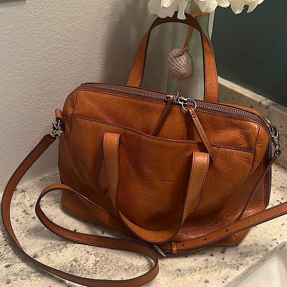 Fossil Crossbody leather handbag & Dust bag - Picture 1 of 13